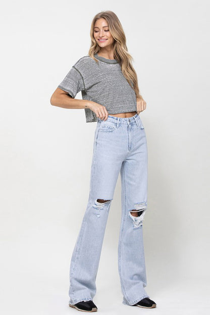 90's Vintage Flare Wide Leg Jeans