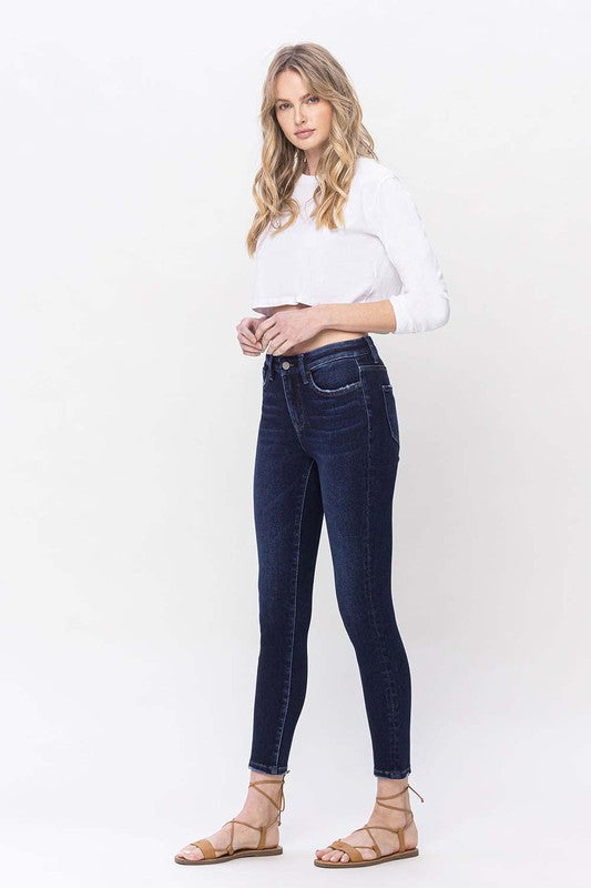 High Rise Ankle Skinny Jeans from Vervet