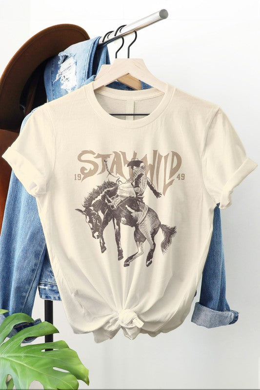 Stay Wild Cowboy Western Graphic Tee