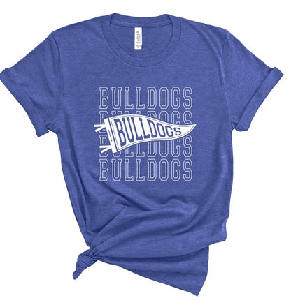 Bulldogs Pennant Softstyle Gameday Graphic Tee