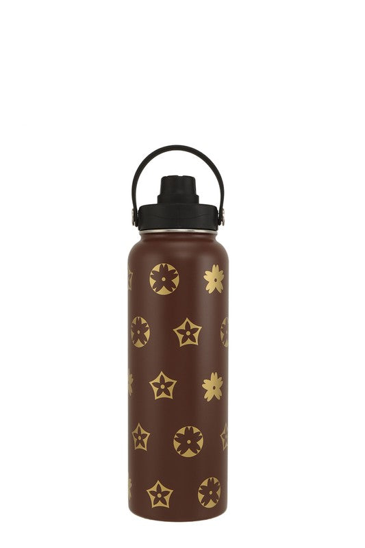 40oz Geometric Printed Tumbler/Water Bottle LV Inspired