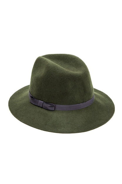 Wool Felt Ribbon Fedora