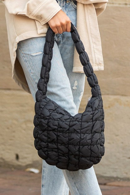 Dale Quilted Puffer Shoulder Bag in 4 Colors