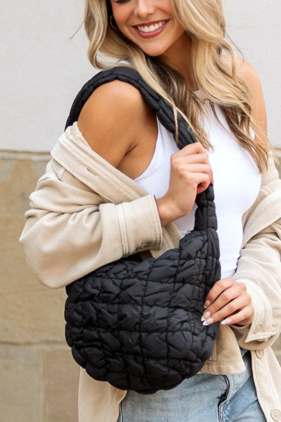 Dale Quilted Puffer Shoulder Bag in 4 Colors