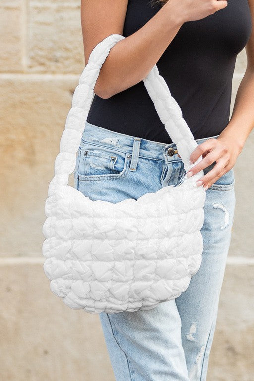 Dale Quilted Puffer Shoulder Bag in 4 Colors