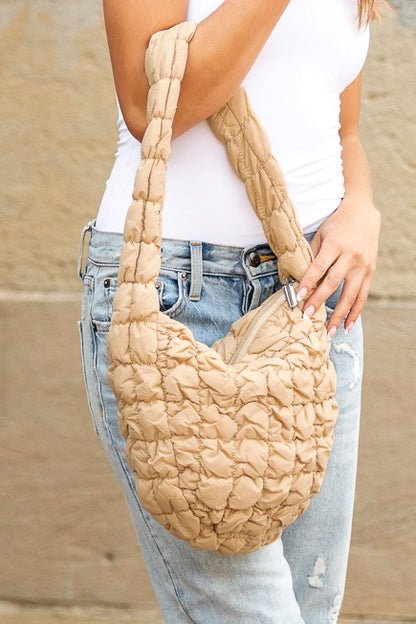 Dale Quilted Puffer Shoulder Bag in 4 Colors