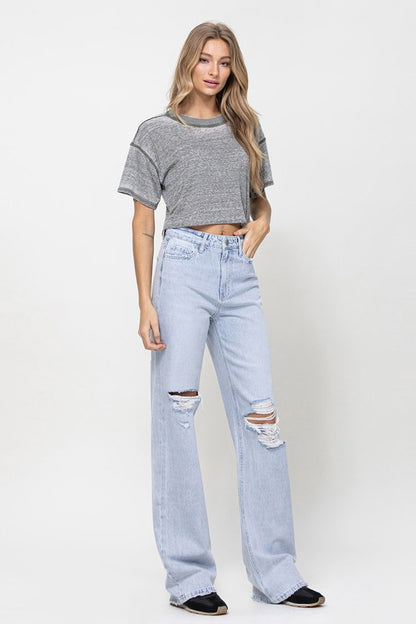 90's Vintage Flare Wide Leg Jeans