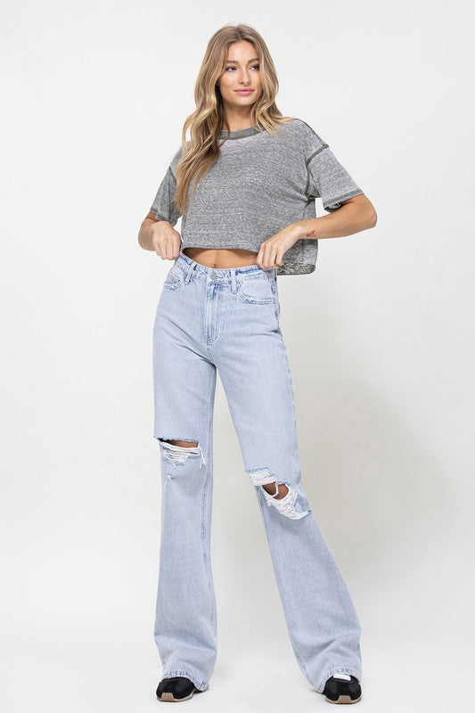 90's Vintage Flare Wide Leg Jeans