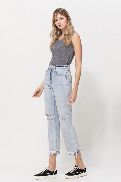 Super High Relaxed Cuffed Straight Jeansfrom Vervet