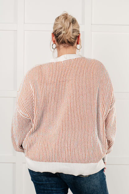 Least High Maintenance Contrast Trim Sweater