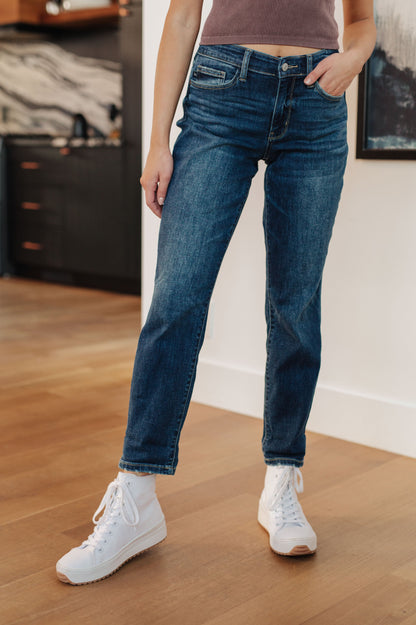 London Midrise Cuffed Boyfriend Jeans