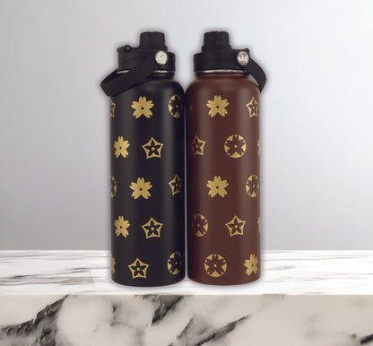 40oz Geometric Printed Tumbler/Water Bottle LV Inspired