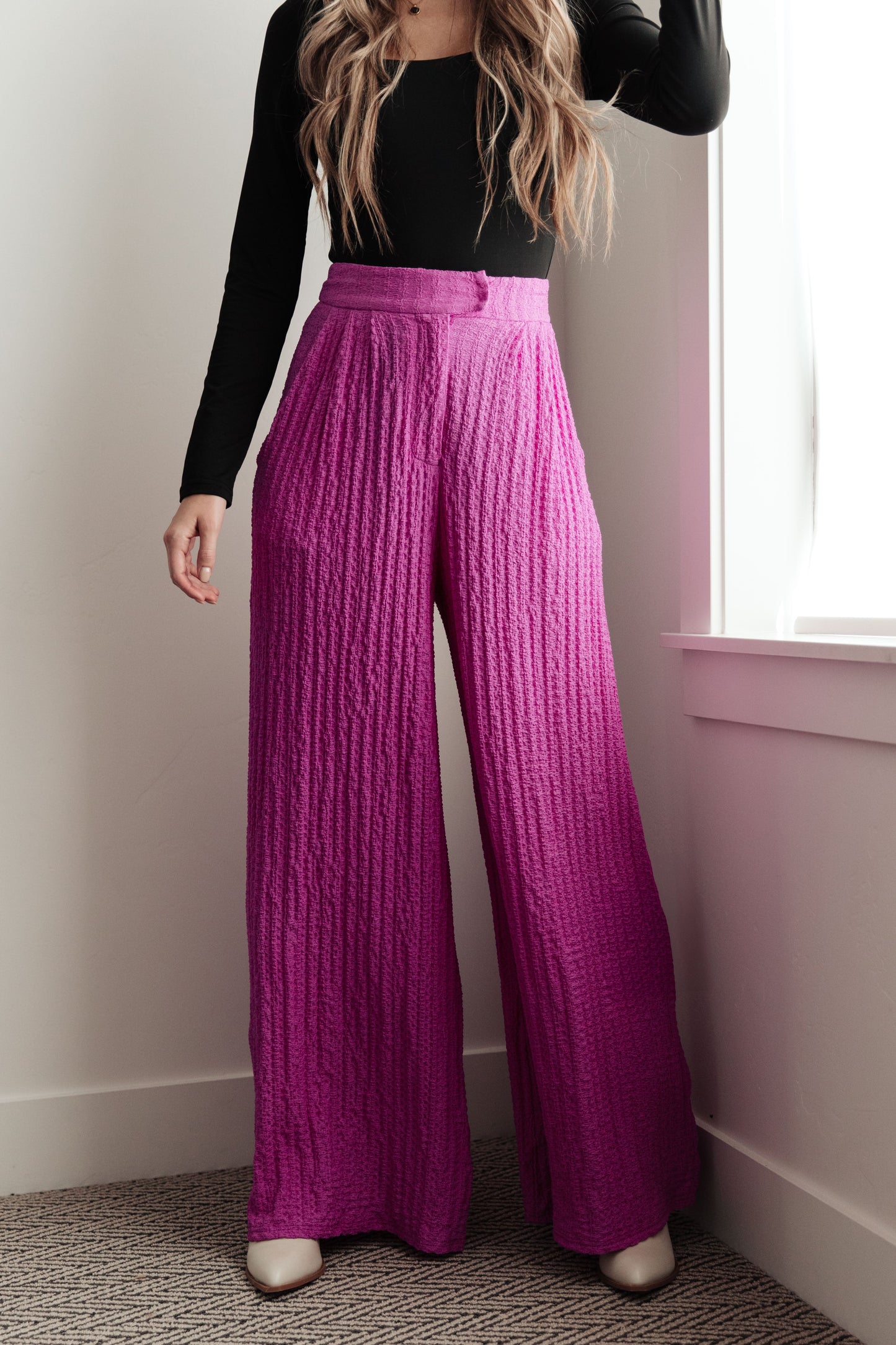 Totally Crazy Still Pink Wide Leg Pants