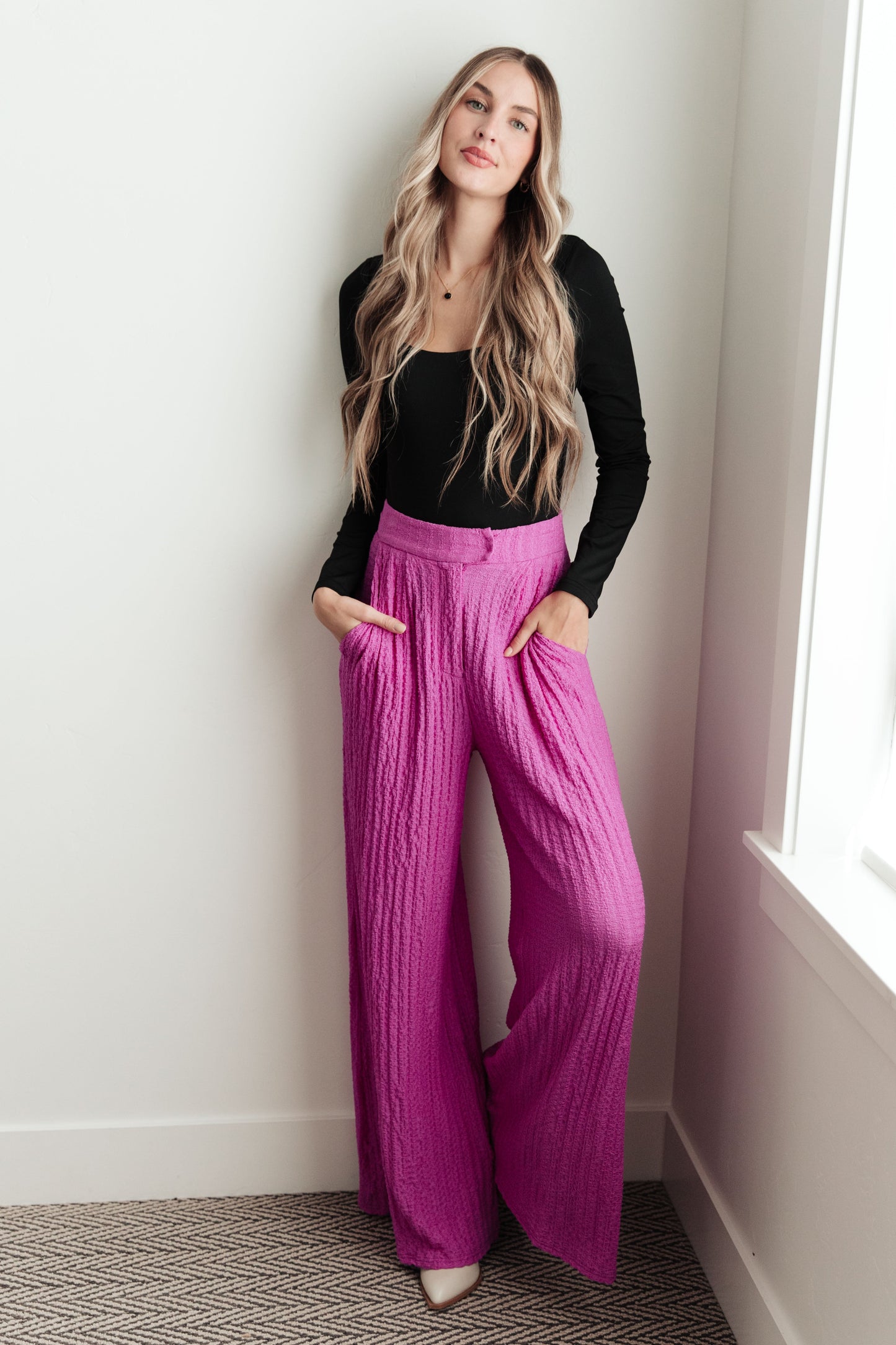 Totally Crazy Still Pink Wide Leg Pants