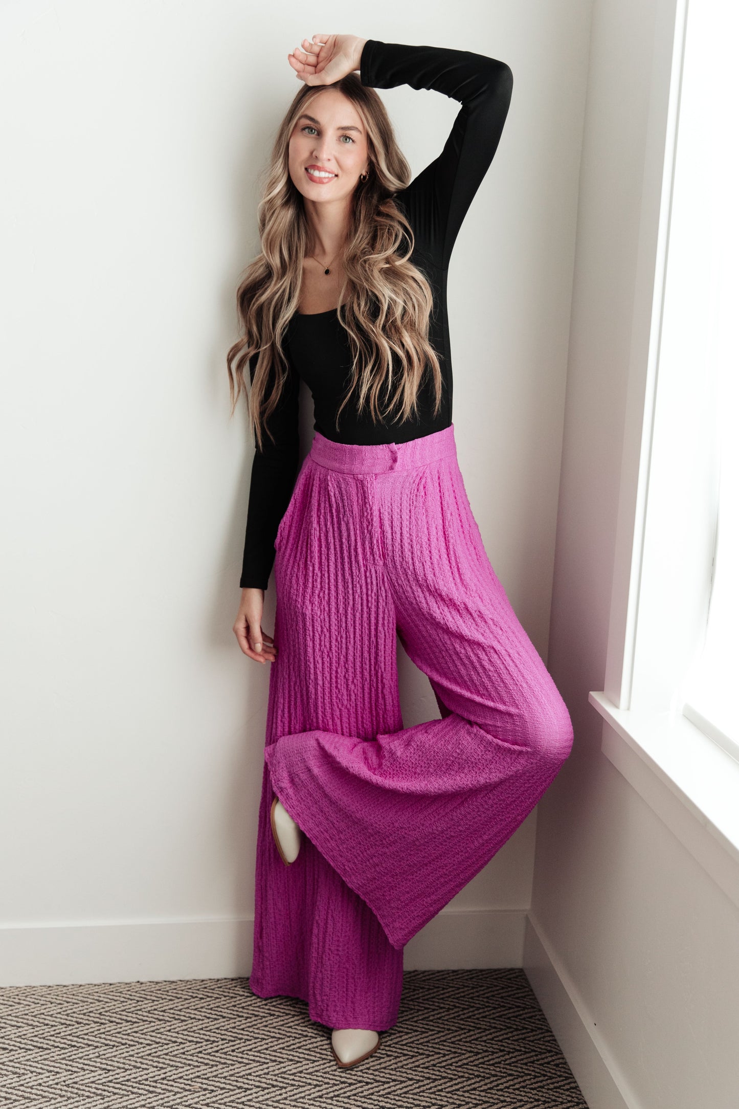 Totally Crazy Still Pink Wide Leg Pants