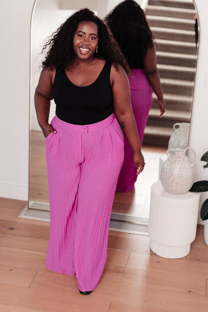 Totally Crazy Still Pink Wide Leg Pants