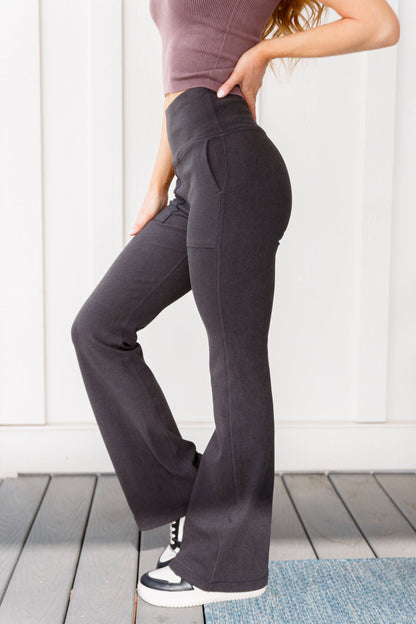 Where are You Flared Leggings in Black (Small Only)