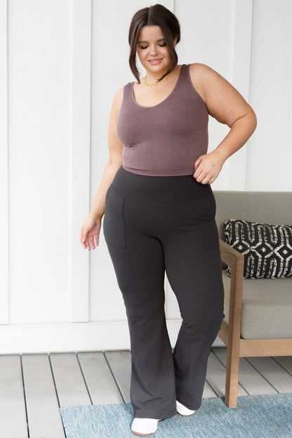 Where are You Flared Leggings in Black (Small Only)