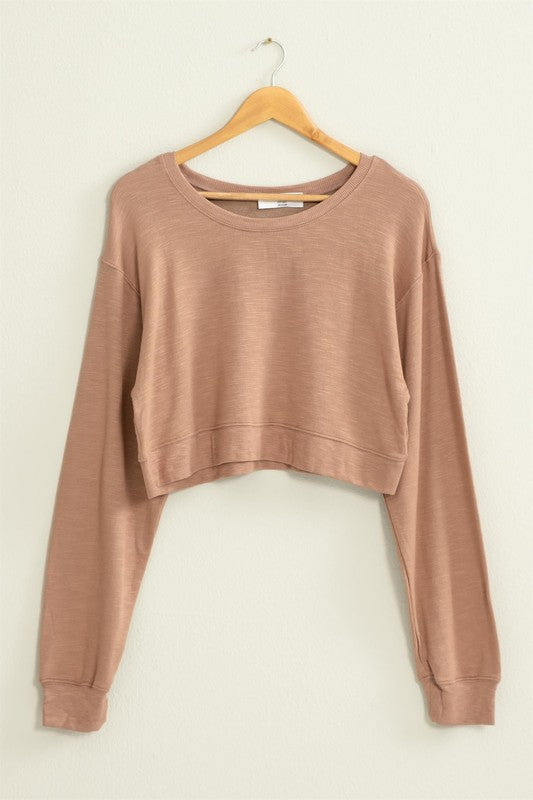 Soul Mate Drop-Shoulder Cropped Sweatshirt in 4 Colors