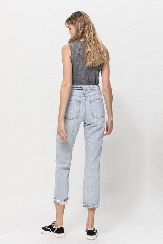 Super High Relaxed Cuffed Straight Jeansfrom Vervet