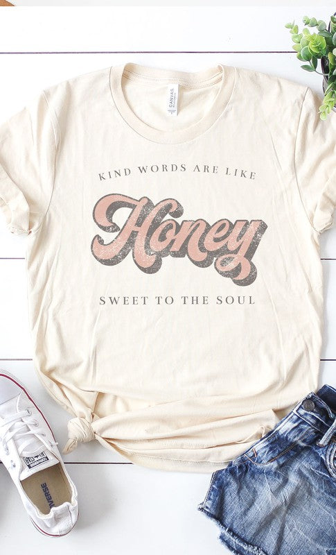 Vintage Kind Words Are Like Honey Graphic Tee