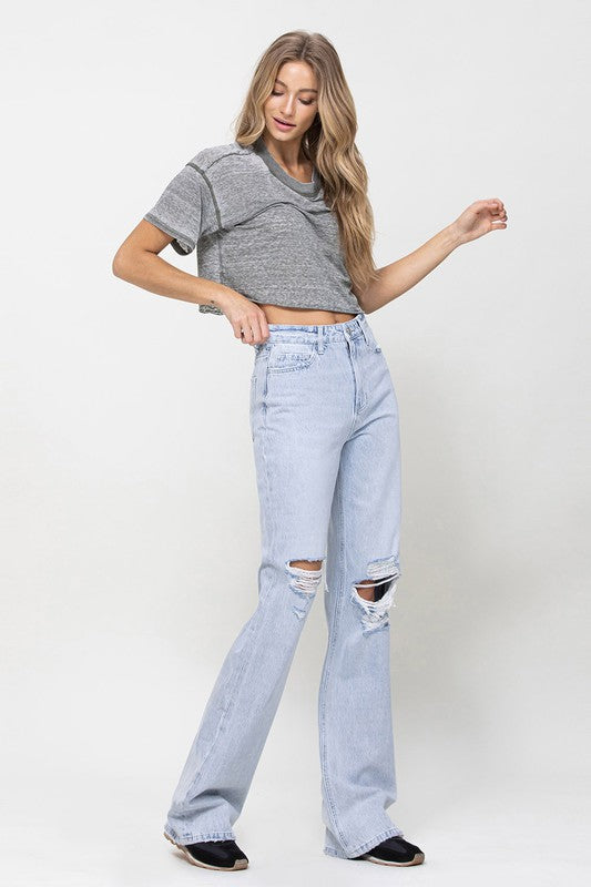 90's Vintage Flare Wide Leg Jeans