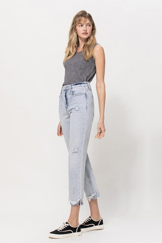 Super High Relaxed Cuffed Straight Jeansfrom Vervet